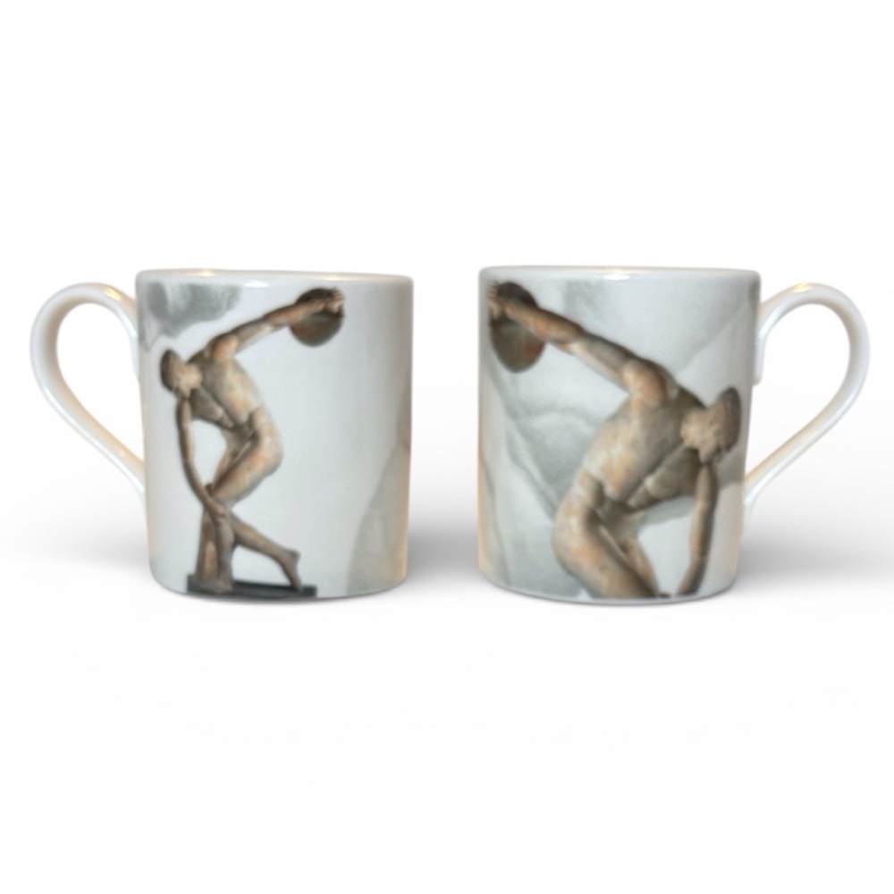 Artistic Male Nude Sculpture Bone China Mugs- Discobolus (Listing 1 of 3)